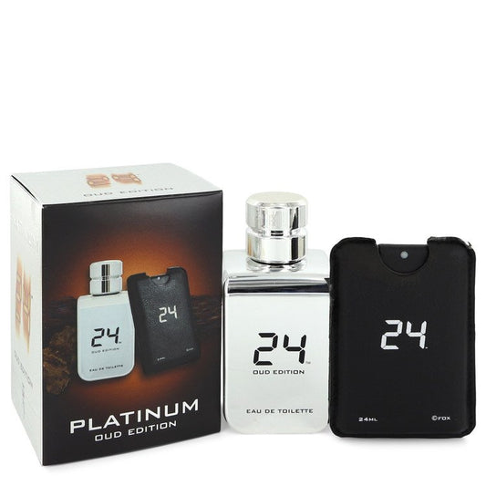 24 Platinum Oud Edition         Eau De Toilette Concentree Spray  + 0.8 oz {Pocket Spray (Unisex)         Men       100 ml-0