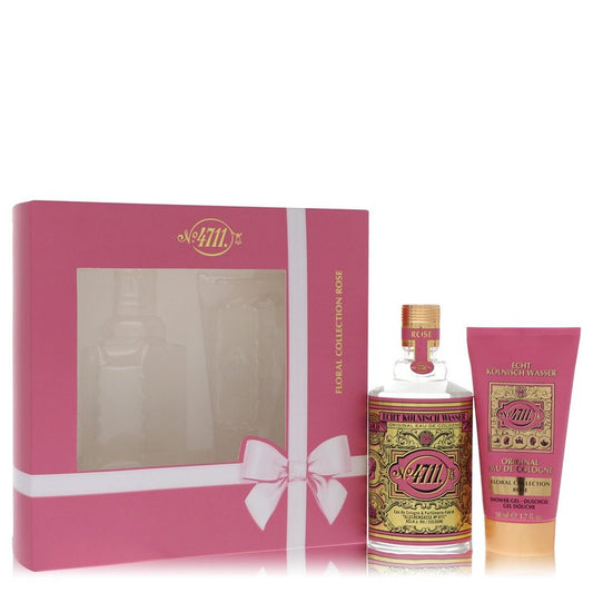 4711 Floral Collection Rose         Gift Set - 3.4 oz Eau De Cologne Spray + 1.7 oz Shower Gel         Men-0