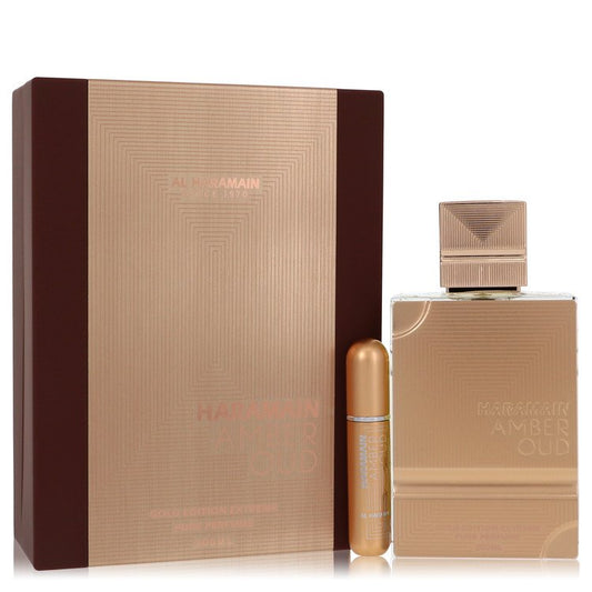 Al Haramain Amber Oud Gold Edition Extreme         Gift Set - 6.7 Pure Perfume Spray + 0.34 oz Refillable Spray         Women-0