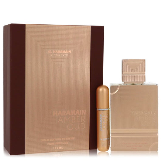 Al Haramain Amber Oud Gold Edition Extreme         Gift Set - 3.4 Pure Perfume Spray + 0.34 oz Refillable Spray         Women-0