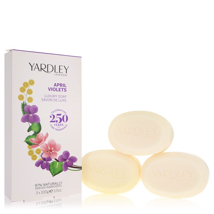 April Violets         3 x 3.5 oz Soap         Women       104 ml-0