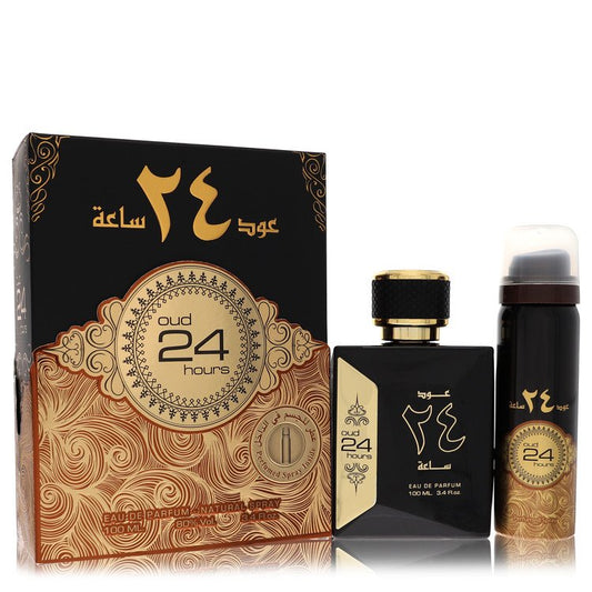 Ard Al Zaafaran Oud 24 Hours         Eau De Parfum Spray + 1.7oz Perfumed Spray (Unisex)         Men       100 ml-0