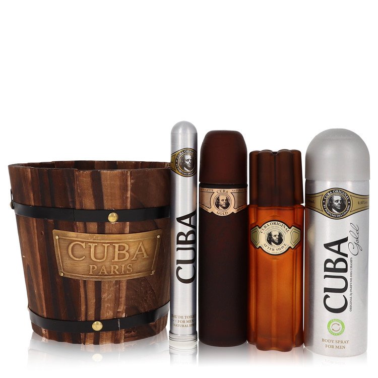 Cuba Gold         Gift Set - 3.4 oz Eau De Toilette Spray + 1.17 oz Eau De Toilette Spray + 6.7 oz Body Spray + 3.3 oz After Shave         Men-0