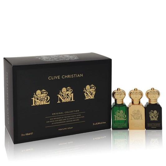 Clive Christian X         Gift Set - Travel Set Includes Clive Christian 1872 Feminine, Clive Christian No 1 Feminine, Clive Christian X Feminine all in .34 oz Pure Perfume Sprays         Women-0