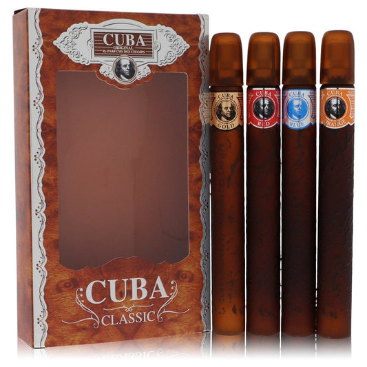 Cuba Gold         Gift Set - Cuba Variety Set includes All Four 1.15 oz Sprays, Cuba Red, Cuba Blue, Cuba Gold and Cuba Orange         Men-0