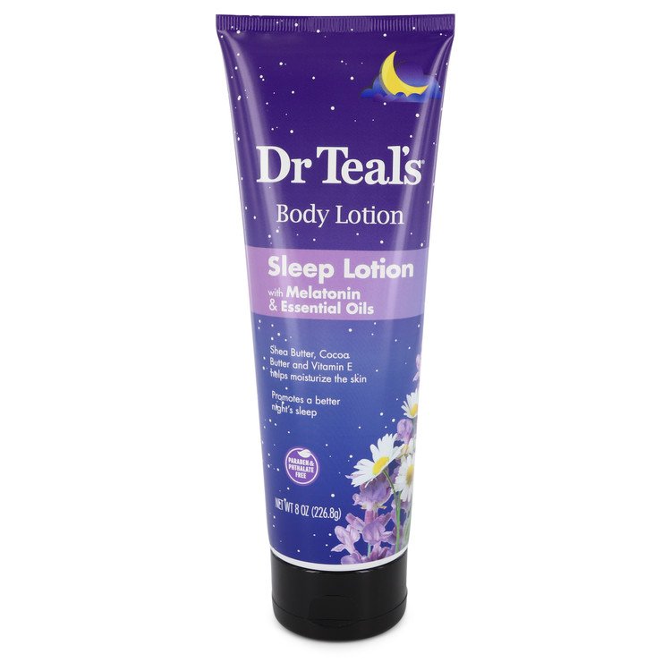 Dr Teal's Sleep Lotion         Sleep Lotion with Melatonin & Essential Oils Promotes a better night's sleep (Shea butter, Cocoa Butter and Vitamin E         Women       240 ml-0