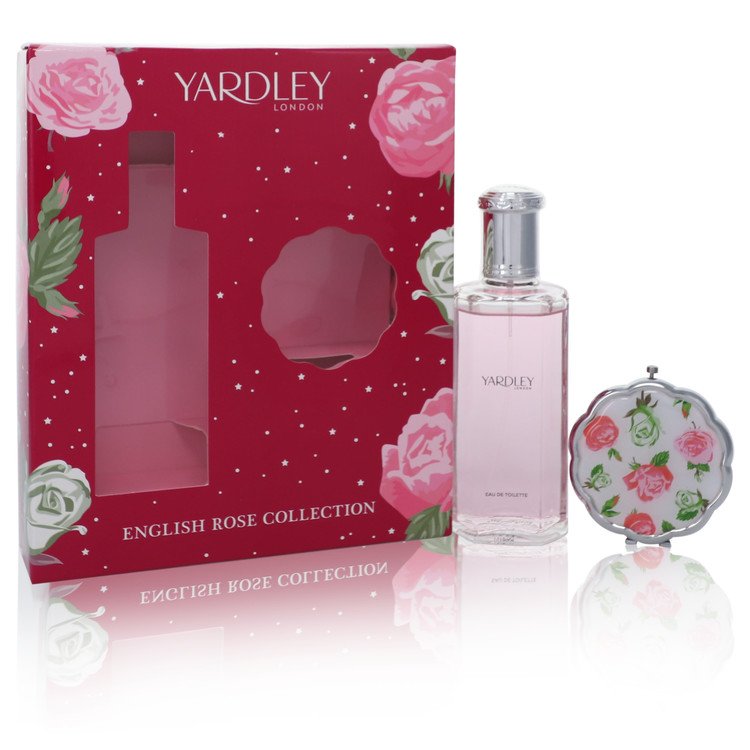 English Rose Yardley         Gift Set - 4.2 oz Eau De Toilette Spray + Compact Mirror         Women-0