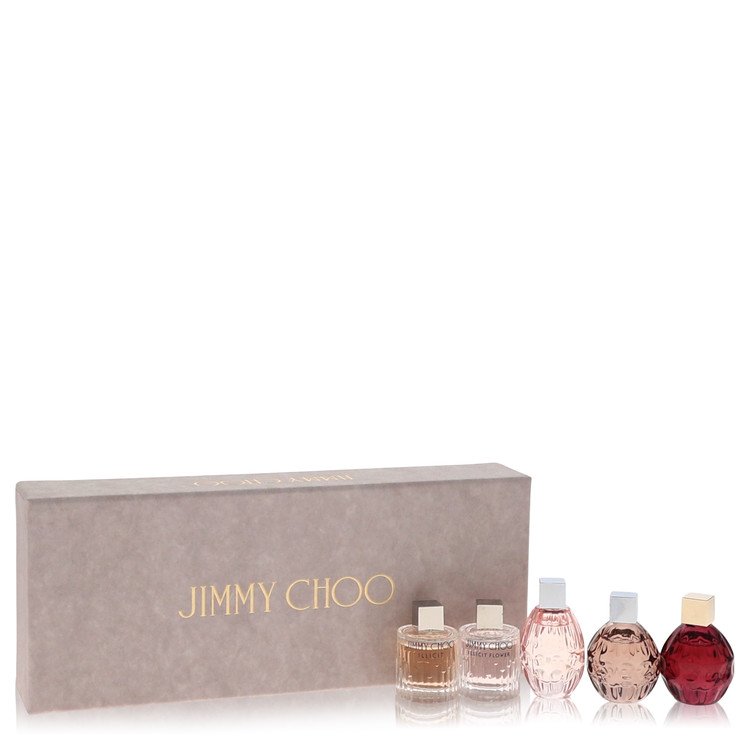 Jimmy Choo Fever         Gift Set - 3 x .15 oz Mini EDP Sprays in Jimmy Choo Illicit, Jimmy Choo, & Jimmy Choo Fever + 2 x .15 oz Mini EDT sprays in Jimmy Choo Illicit Flower & Jimmy Choo L’eau         Women-0