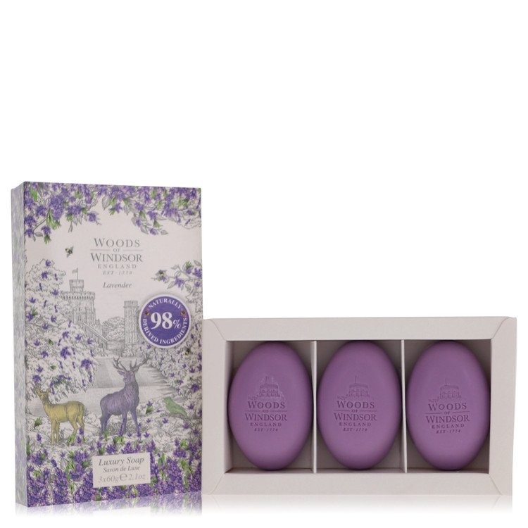 Lavender         Fine English Soap         Women       3  x 62 ml-0