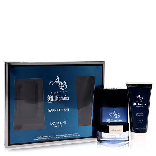 Spirit Millionaire Dark Fusion         Gift Set - 3.3 oz Eau De Parfum Spray + 3.3 oz Shower Gel         Men-0