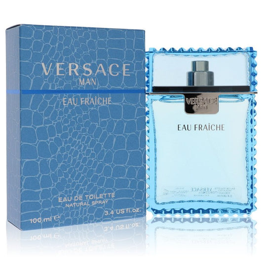 Versace Man         Eau Fraiche Eau De Toilette Spray (Blue)         Men       100 ml-0