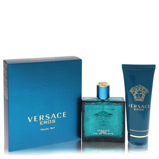 Versace Eros         Gift Set - 3.4 oz Eau De Toilette Spray + 3.4 oz Shower Gel         Men-0