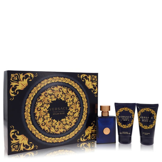 Versace Pour Homme Dylan Blue         Gift Set - 1.7 oz Eau De Toilette Spray + 1.7 oz After Shave Balm + 1.7 oz Shower Gel         Men-0
