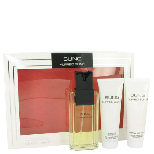 Alfred Sung         Gift Set - 3.4 oz Eau De Toilette Spray + 2.5 oz Body Lotion + 2.5 oz Shower Gel         Women-0