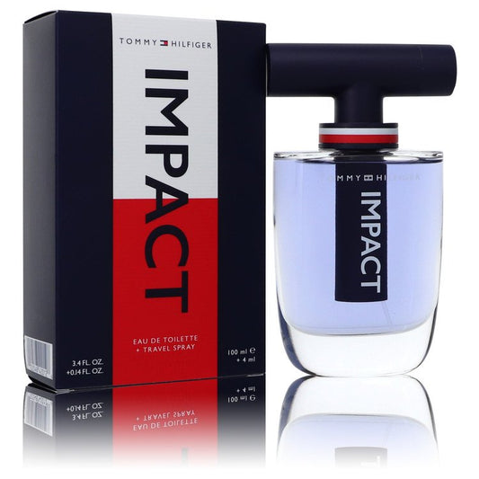 Tommy Hilfiger Impact         Gift Set - 3.4 oz Eau De Toilette Spray + .14 oz Travel EDT Spray         Men-0