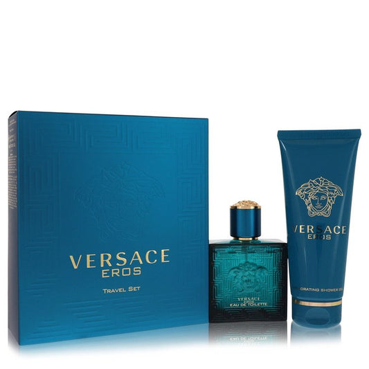Versace Eros         Gift Set - 1.7 oz Eau De Toilette Spray + 3.4 oz Shower Gel         Men-0