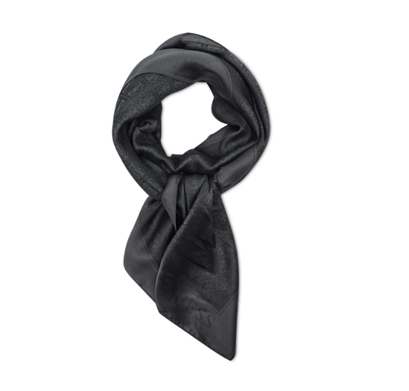 Guess, Rossana, Scarf, Coal, 4G Logo, AW8851 POL03, 135 x 135 cm, For Women-0