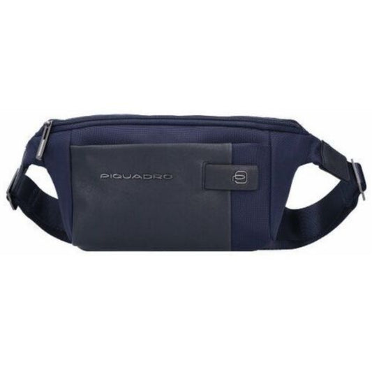 Piquadro, Brief 2, Nylon And Leather, Fanny Pack, 42021190, Blue, 30 x 14 x 7 cm, For Men-0